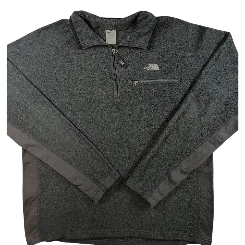 Men’s The North Face Fleece Quarter Zip Pullover – Black  XL/TG